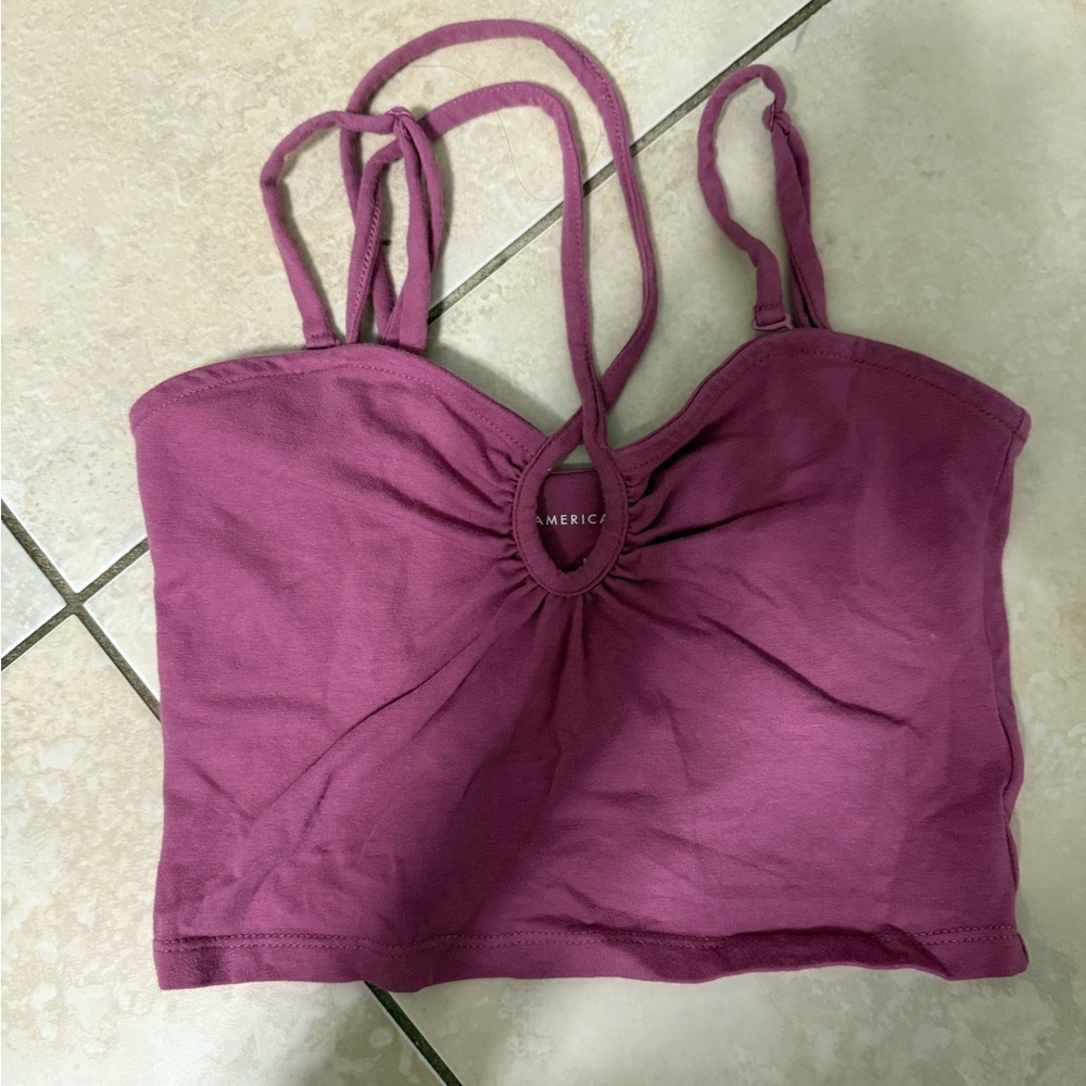 American Eagle Purple Crop Top